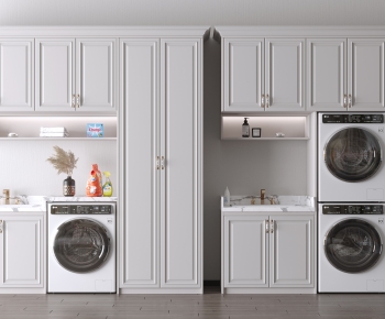 American Style Laundry Cabinet-ID:639420035