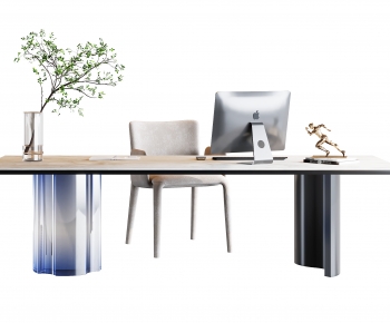 Modern Computer Desk And Chair-ID:170589925