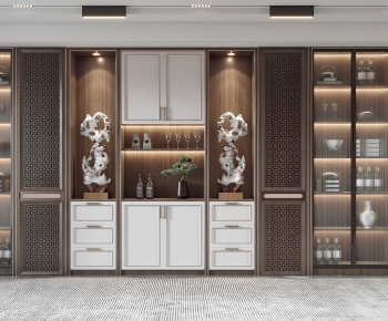 New Chinese Style Wine Cabinet-ID:874525075