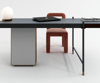 Post Modern Style Computer Desk And Chair-ID:662746919
