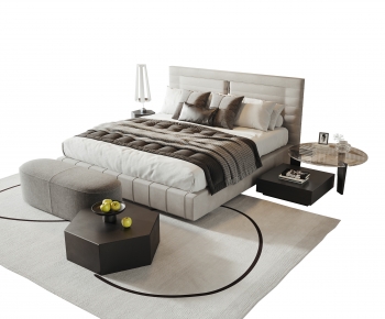 Modern Double Bed-ID:884394888