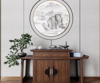 New Chinese Style Entrance Cabinet-ID:970830924
