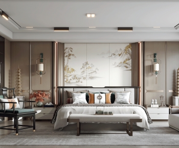 New Chinese Style Bedroom-ID:682106971