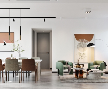 Modern A Living Room-ID:499243021