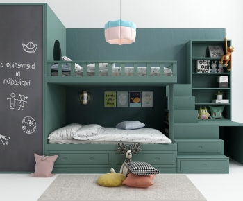 Nordic Style Bunk Bed-ID:272223009