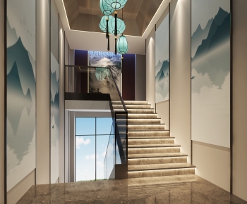 New Chinese Style Stairwell-ID:434983021