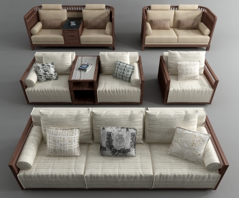 New Chinese Style Sofa Combination-ID:465040923