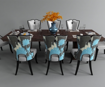 American Style Dining Table And Chairs-ID:876188045