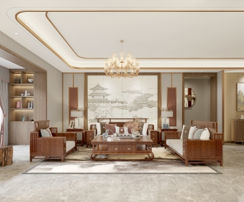 New Chinese Style A Living Room-ID:174333109