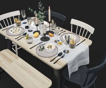 Modern Dining Table And Chairs-ID:409209793