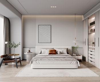 Modern Wabi-sabi Style Bedroom-ID:417715072