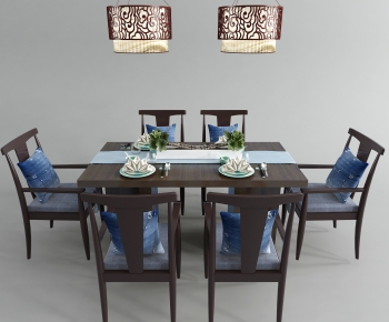 Chinese Style Dining Table And Chairs-ID:761349924
