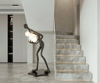 现代楼梯间，雕塑摆件-ID:575057039