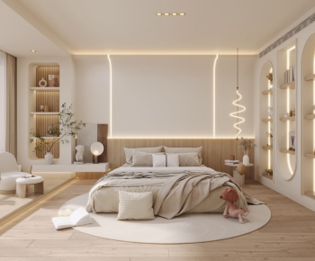 Wabi-sabi Style Bedroom-ID:317981967