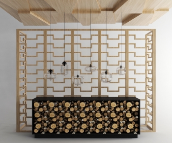 New Chinese Style Reception Desk-ID:938957939