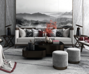 New Chinese Style Sofa Combination-ID:692698961