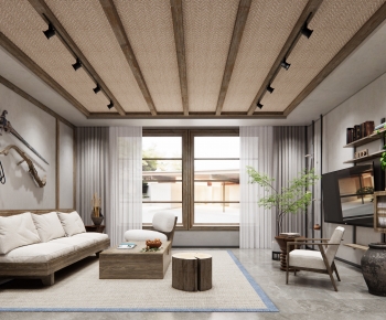 Wabi-sabi Style A Living Room-ID:772264969