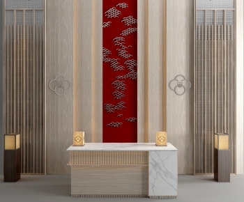 New Chinese Style Reception Desk-ID:260831122