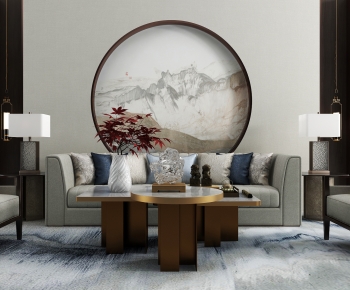 New Chinese Style Sofa Combination-ID:372549065