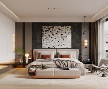 Modern Wabi-sabi Style Bedroom-ID:688107011