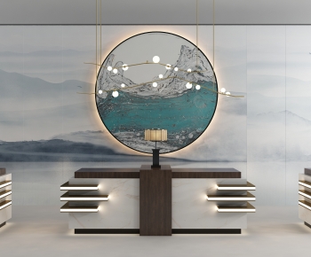 New Chinese Style Reception Desk-ID:591871028