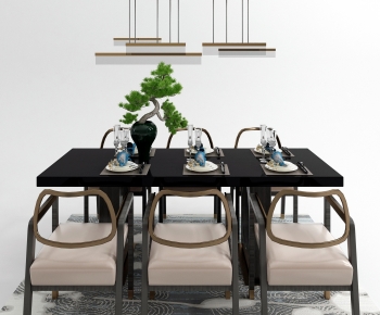 New Chinese Style Dining Table And Chairs-ID:790148972