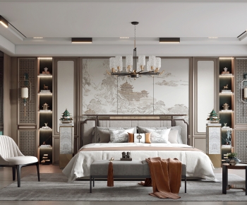 New Chinese Style Bedroom-ID:955743076