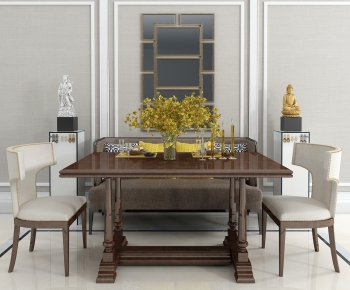 Simple European Style Dining Table And Chairs-ID:286098002