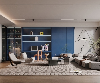 Modern Wabi-sabi Style A Living Room-ID:836421016