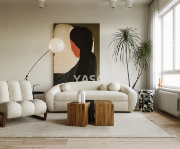 Wabi-sabi Style A Living Room-ID:680957084