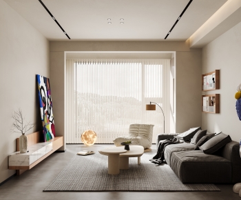 Wabi-sabi Style A Living Room-ID:619227893