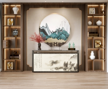 New Chinese Style Side Cabinet/Entrance Cabinet-ID:838368891
