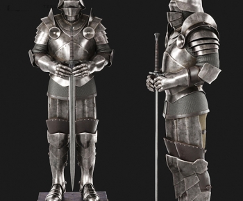 欧式古典铠甲盔甲武士 雕塑-ID:578037984