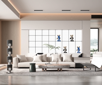 Modern Wabi-sabi Style A Living Room-ID:709906102