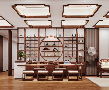 New Chinese Style Teahouse Tea House-ID:557477954