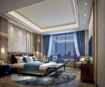 New Chinese Style Bedroom-ID:336335908