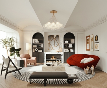 French Style A Living Room-ID:920084008