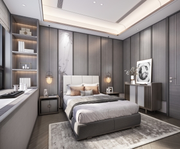 New Chinese Style Bedroom-ID:375747925