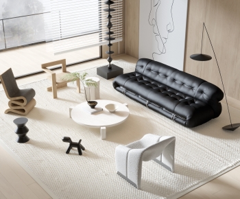 Modern Wabi-sabi Style Sofa Combination-ID:283219856