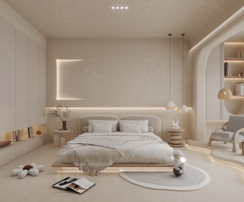 Wabi-sabi Style Bedroom-ID:803618913