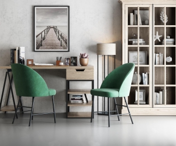 Modern Computer Desk And Chair-ID:464863066