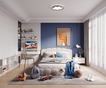 Nordic Style Boy's Room And Son's Room-ID:348475931