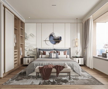 New Chinese Style Bedroom-ID:601303109