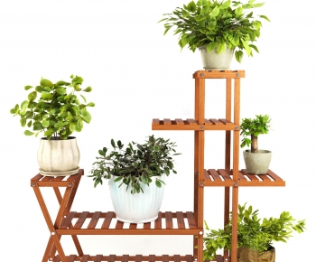 Modern Potted Green Plant-ID:764563081
