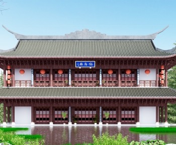 Chinese Style Ancient Architectural Buildings-ID:964374072