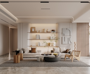 Wabi-sabi Style A Living Room-ID:750241046