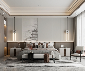 New Chinese Style Bedroom-ID:511070972