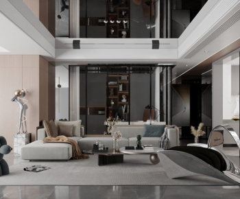 Modern A Living Room-ID:671040062