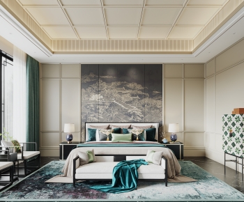 New Chinese Style Bedroom-ID:326817043