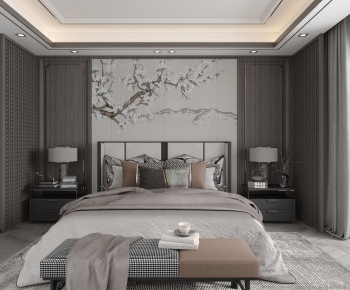 New Chinese Style Bedroom-ID:187578924